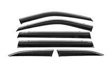 Toyota Highlander 2019- Window Deflectors with Chrome Trim Niken Luxury (6 pcs) photo 1