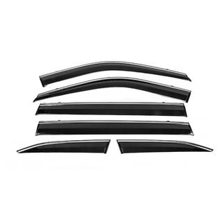 Window Deflectors with Chrome Trim Niken Luxury (6 pcs) photo 1