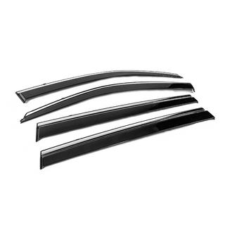 Window Deflectors with Chrome Trim Niken Luxury (4 pcs) photo 3