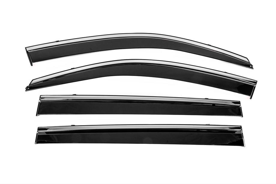 Toyota Highlander 2013-2019 Window Deflectors with Chrome Trim Niken Luxury (4 pcs) Image