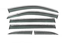 Toyota Highlander 2013-2019 Window Deflectors with Chrome Trim Niken Luxury (6 pcs) photo 2