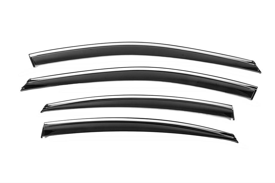 Toyota Camry 2024- Window Deflectors with Chrome Trim Niken Luxury (4 pcs) Image