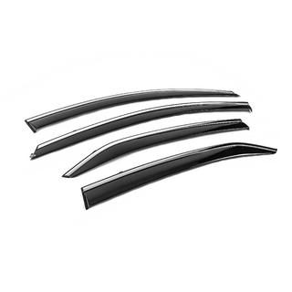 Window Deflectors with Chrome Trim Niken Luxury (4 pcs) Toyota Corolla 2013-2019 photo 4