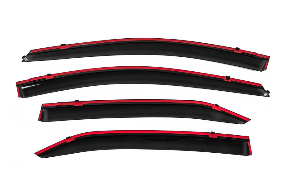 Toyota Corolla 2013-2019 Window Deflectors with Chrome Trim Niken Luxury (4 pcs) Photo 5