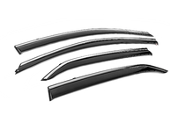 Toyota Corolla 2007-2013 Window Deflectors with Chrome Trim Niken Luxury (4 pcs) photo 3