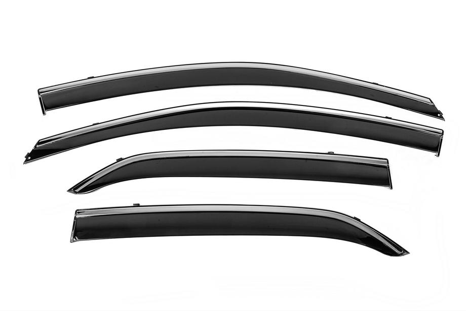 Toyota Corolla 2007-2013 Window Deflectors with Chrome Trim Niken Luxury (4 pcs) Image