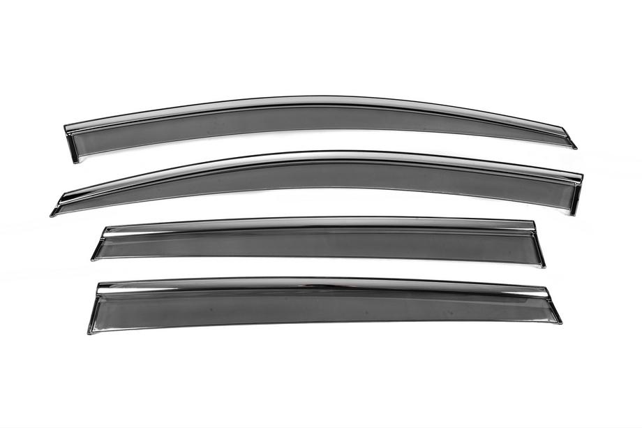 Volkswagen Golf Sportsvan 2014-2020 Window Deflectors with Chrome Trim Niken Luxury (4 pcs) Photo 1