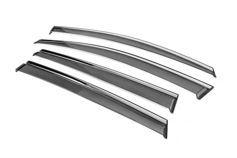 Volkswagen Golf Sportsvan 2014-2020 Window Deflectors with Chrome Trim Niken Luxury (4 pcs) Photo 2