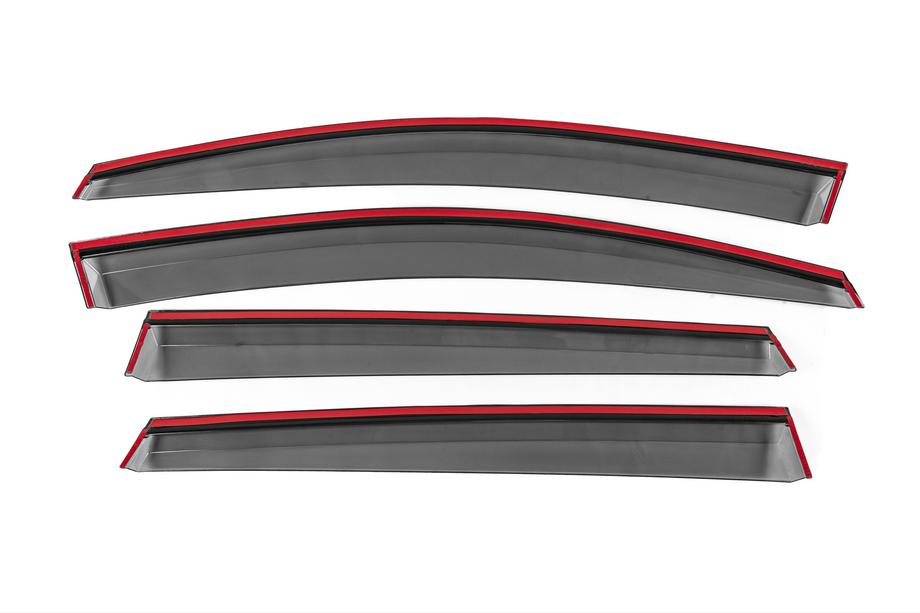 Volkswagen Golf Sportsvan 2014-2020 Window Deflectors with Chrome Trim Niken Luxury (4 pcs) Photo 4