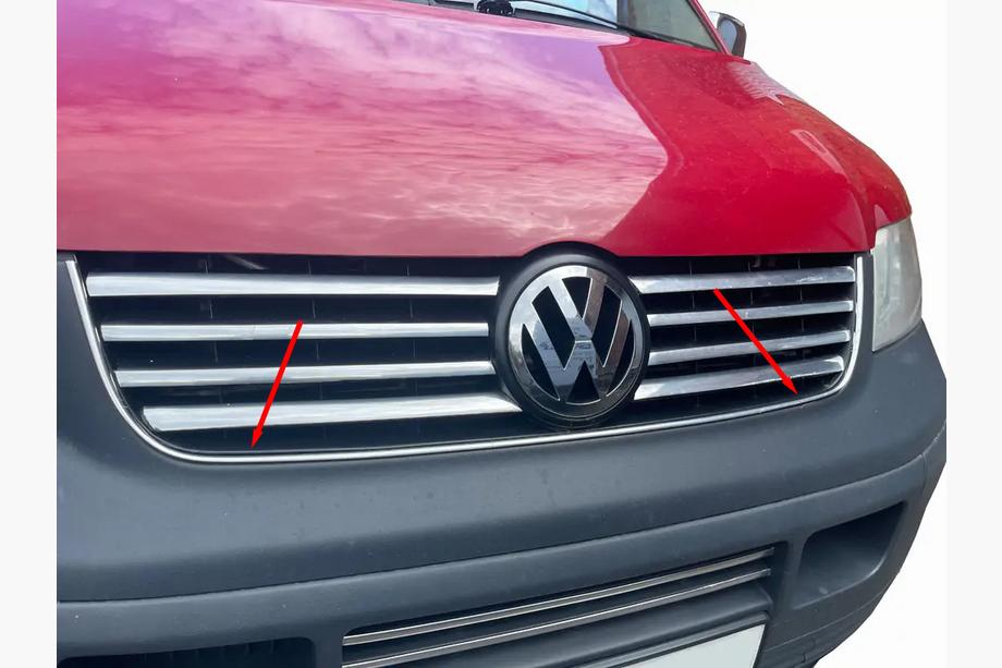 Volkswagen T5 Transporter 2003-2010 Radiator Grille Trim (Stainless Steel) Image