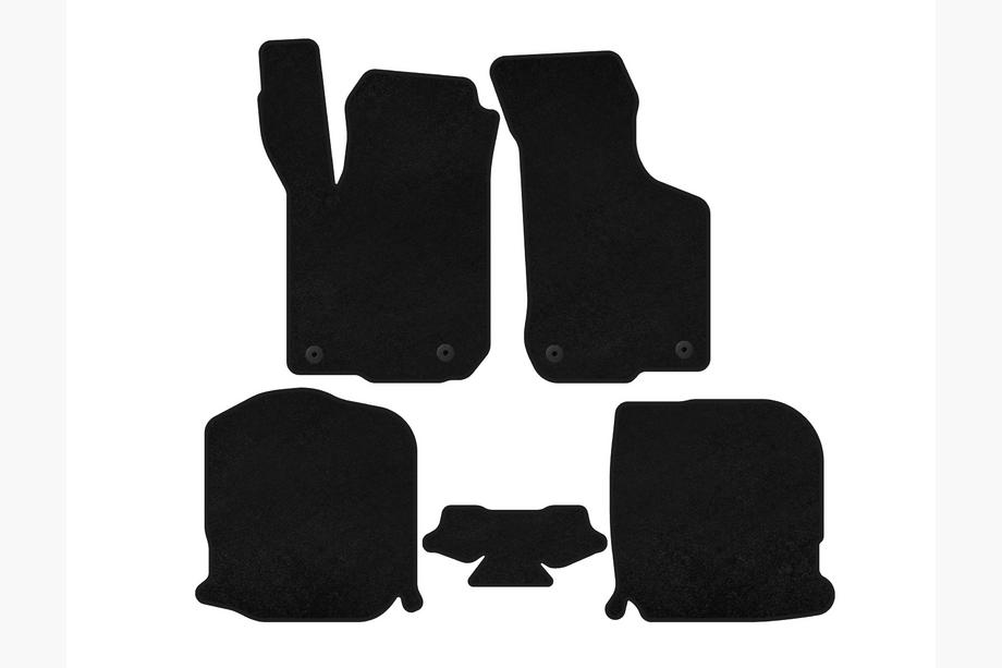 Audi A3 1996-2003 Deluxe Textile Floor Mats (HB, 3-Door, Black) Image