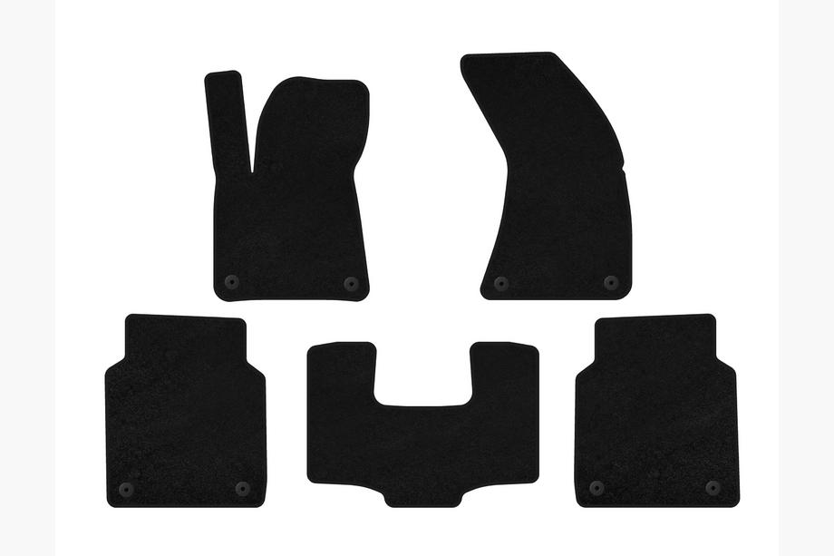 Audi A8 2010-2018 Deluxe Textile Floor Mats (Long, Black) Image