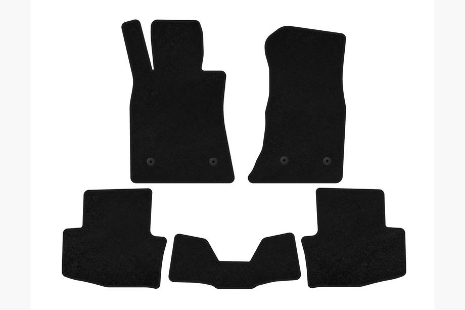 Cadillac ATS 2012-2019 Deluxe Textile Floor Mats (SD, Black) Image