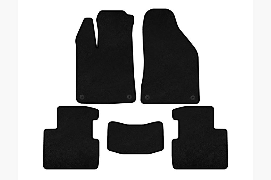 Chrysler 200 II 2014-2017 Deluxe Textile Floor Mats (SD, Black) Image