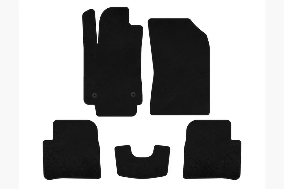 Citroen C-3 2016-2023 Deluxe Textile Floor Mats (HB, Black) Image