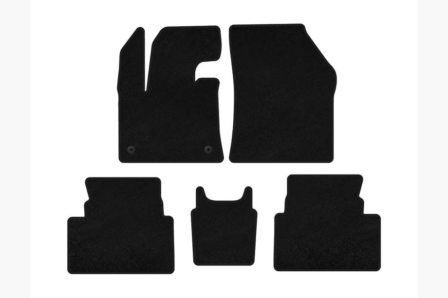 Citroen C5 Aircross 2017-2025 Deluxe Textile Floor Mats (Floor-Mounted Accelerator, Black) Image