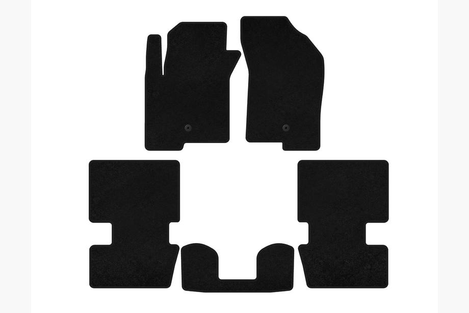 Dodge Caliber 2006-2011 Deluxe Textile Floor Mats (HB, Black) Image