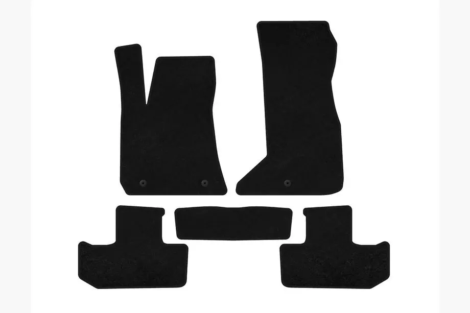 Dodge Challenger 2008-2023 Deluxe Textile Floor Mats (Coupe, Black) Image