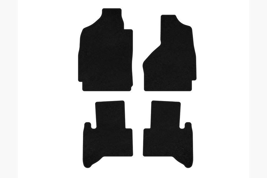 Dodge RAM (DR/DH/D1/DC/DM) 2002–2009 Deluxe Textile Floor Mats (2002-2009, Black) Image