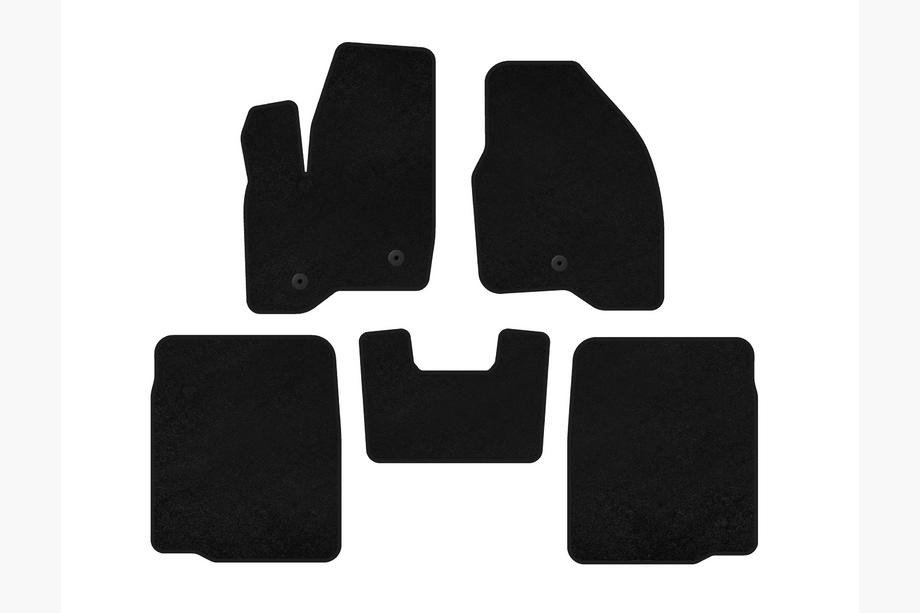Ford Explorer 2011-2019 Deluxe Textile Floor Mats (2 Rows, 2011-2015, Black) Image
