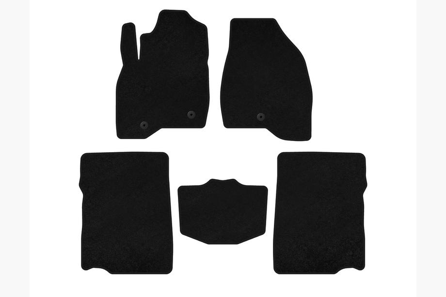 Ford Explorer 2011-2019 Deluxe Textile Floor Mats (2017-2019, 2nd row, 7-seater, black) Image
