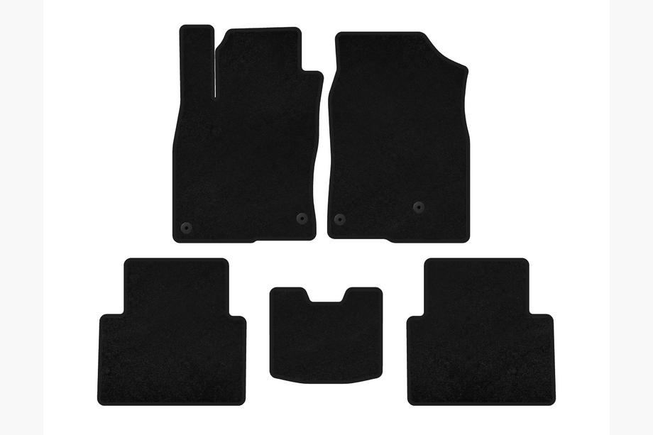 Honda Civic Sedan X 2016-2021 Deluxe Textile Floor Mats (SD, Black) Image