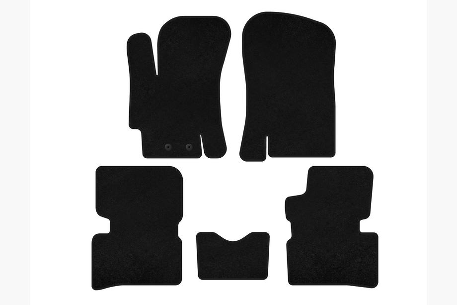 Hyundai Accent 2006-2010 Deluxe Textile Floor Mats (SD, Black) Image
