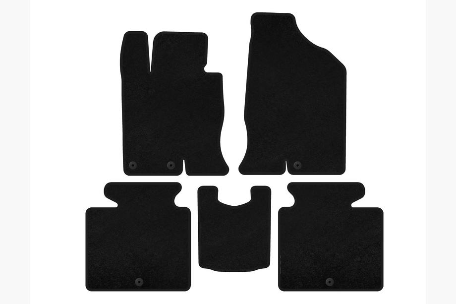 Hyundai Grandeur 2011-2017 Deluxe Textile Floor Mats (SD, Petrol, Black) Image