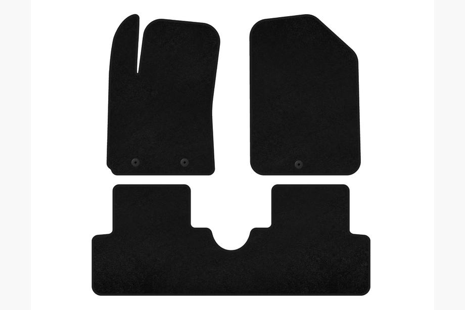 Hyundai I-10 2014-2017 Deluxe Textile Floor Mats (HB, Black) Image