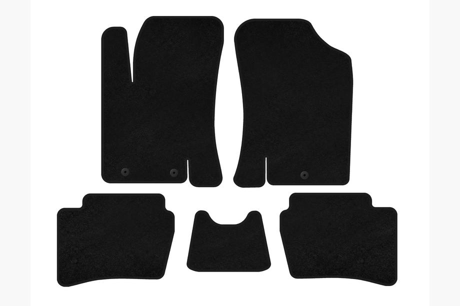 Hyundai I-20 2008-2012 Deluxe Textile Floor Mats (HB, Black) Image