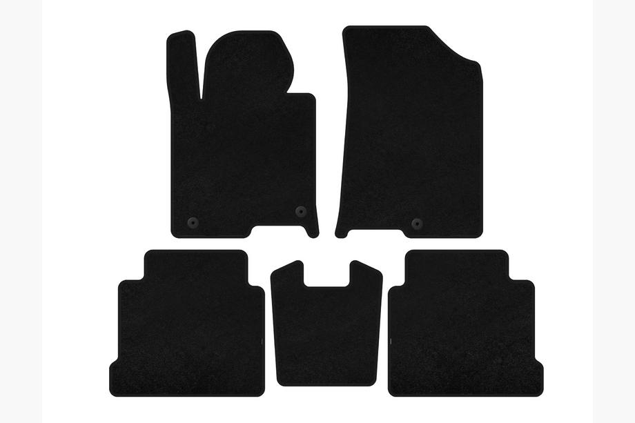 Hyundai Sonata LF 2014-2019 Deluxe Textile Car Mats (black) Image
