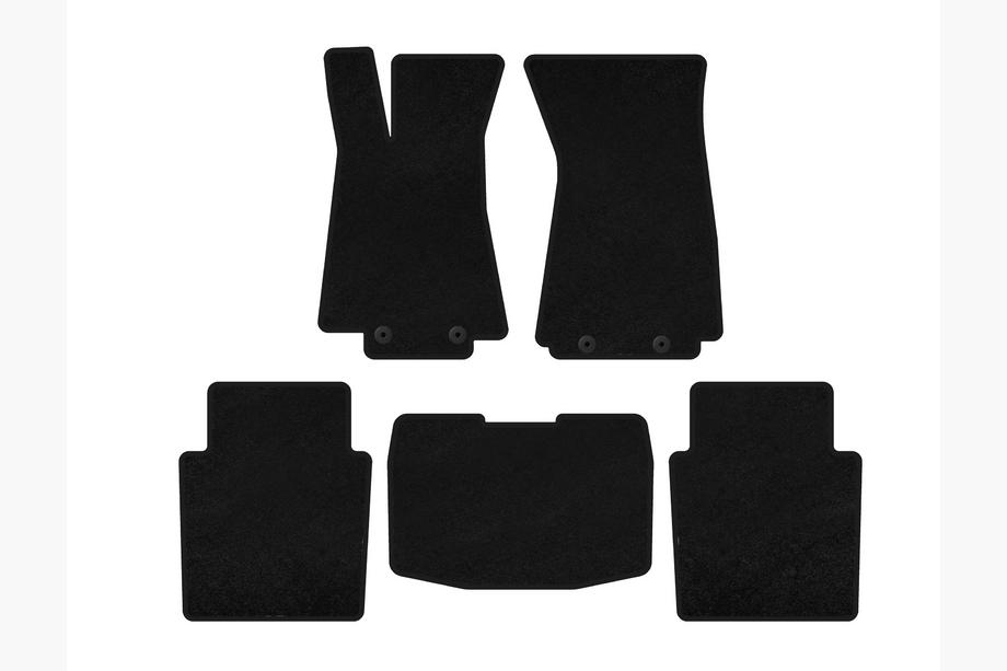 Jaguar XJ 2003-2009 Deluxe Textile Floor Mats (SD, Black) Image