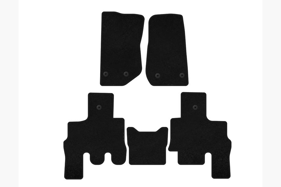 Jeep Wrangler 2007-2017 Deluxe Textile Floor Mats (Black) Image
