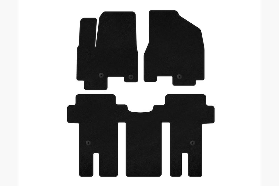 Kia Carnival 2014-2020 Deluxe Textile Floor Mats (Full Set, Black) Image