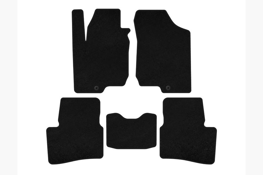 Kia Ceed 2007-2012 Deluxe Textile Floor Mats (HB, 3-Door, Black) Image