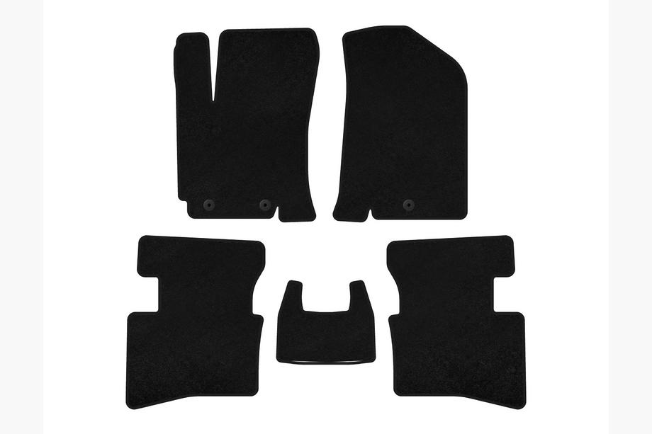 Kia Rio 2012-2017 Textile Floor Mats Deluxe V2 (Black) Image