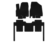 Kia Sedona 2014-2020 Deluxe Textile Floor Mats (full interior, 8-seater, black) photo 1