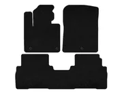 Kia Sorento III UM 2014-2020 Deluxe carpet floor mats (2 rows, 7-seater, Black) photo 1