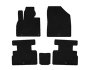 Kia Stonic 2017- Deluxe Textile Floor Mats (2 rows, 7-seater, black) photo 1