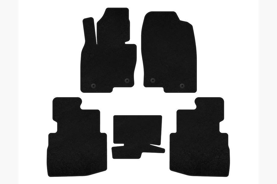 Mazda CX-9 2017- Deluxe Textile Floor Mats (2 rows, 7-seater, black) Image