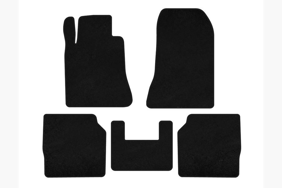 Mercedes S-class W140 1991-1998 Deluxe Textile Floor Mats (SD, Long Wheelbase, Black) Image