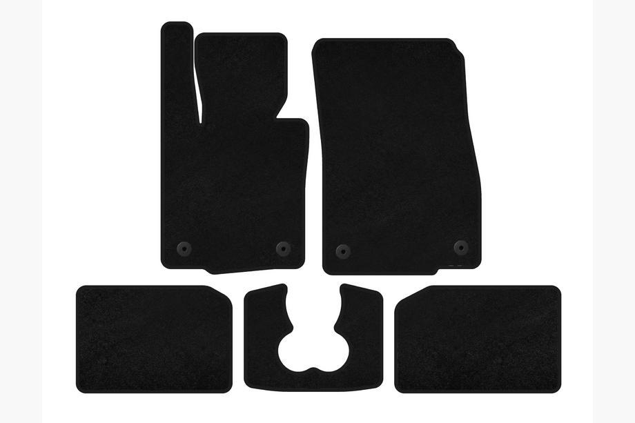 Mini Cooper F55/56/57 2014-2023 Deluxe Textile Floor Mats (for S F55, 5-door, black) Photo 1
