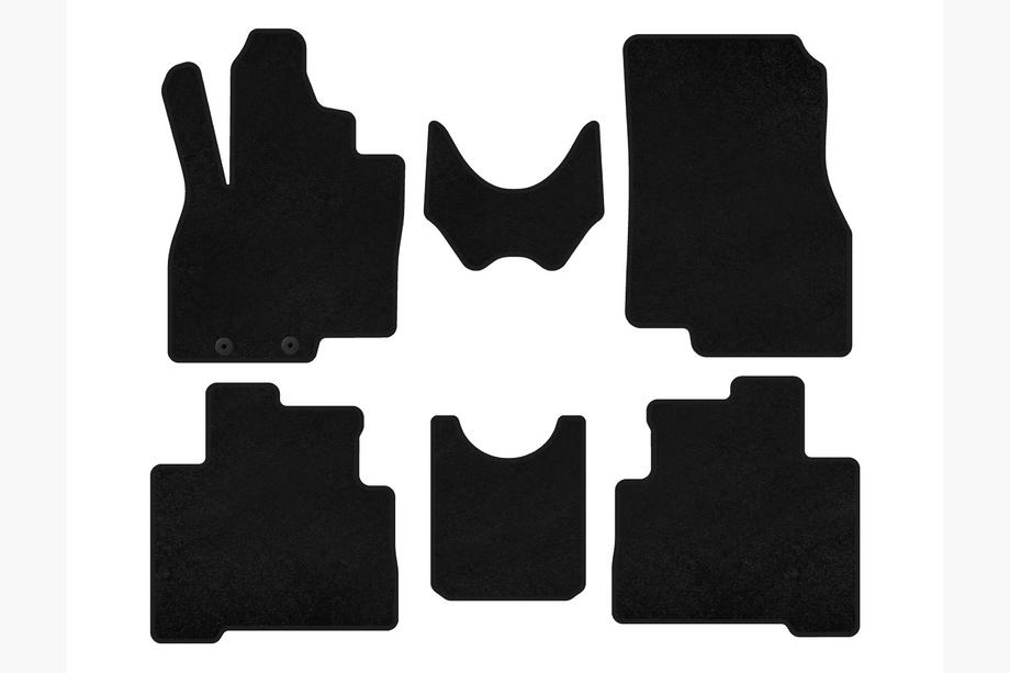 Mitsubishi Grandis 2003-2011 Deluxe Textile Floor Mats (2 rows, 7-seater, black) Image