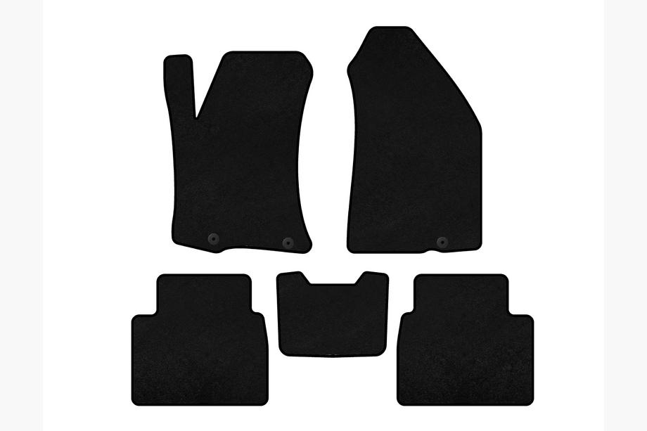 Nissan Altima 2012-2018 Deluxe Textile Floor Mats (SD, Black) Image
