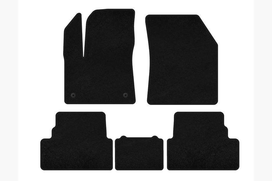 Opel Grandland X 2017- Deluxe Textile Floor Mats (2017-2021, Black) Image