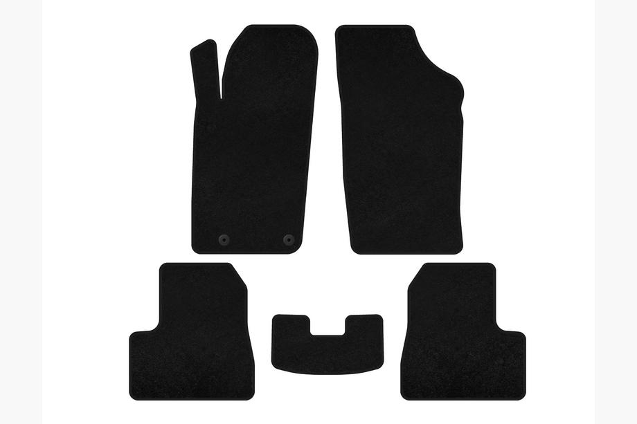 Peugeot 206 1998-2024 Deluxe Textile Floor Mats (2009-2013, Black) Image