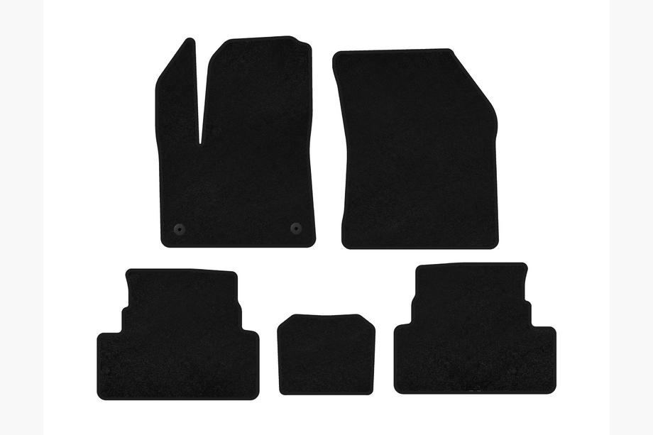 Peugeot 3008 2016-2023 Deluxe Textile Floor Mats (2016-2020, Black) Image