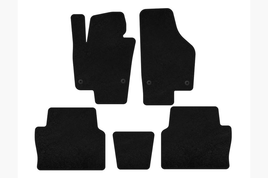 Seat Alhambra 2010- Deluxe Textile Floor Mats (2 Rows, Black) Image