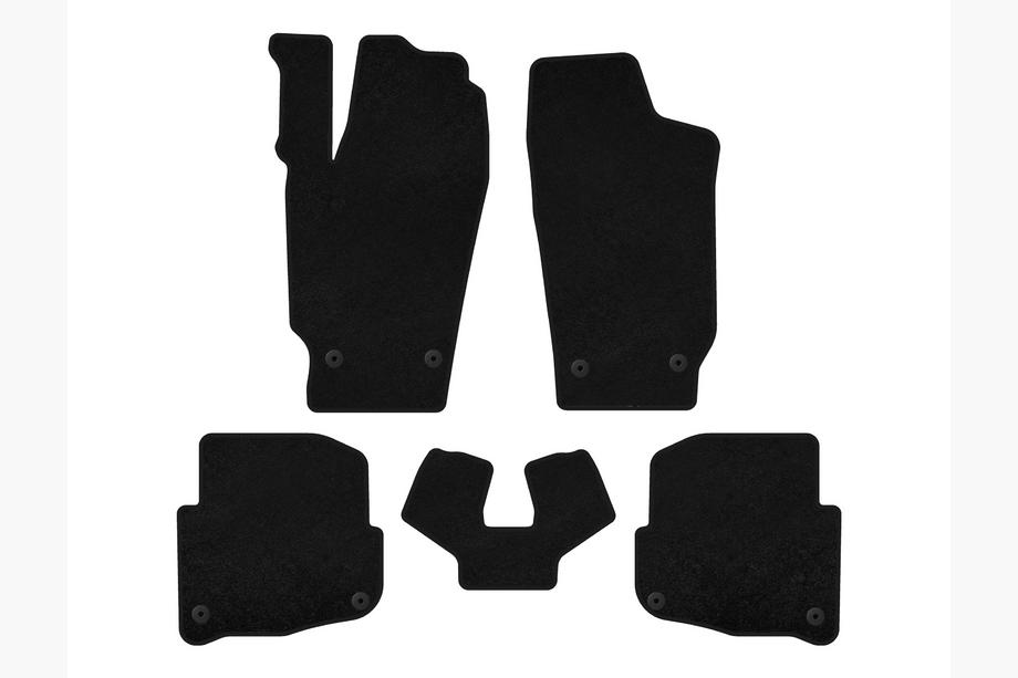 Skoda Fabia 2000-2007 Deluxe Textile Floor Mats (SD, Black) Image