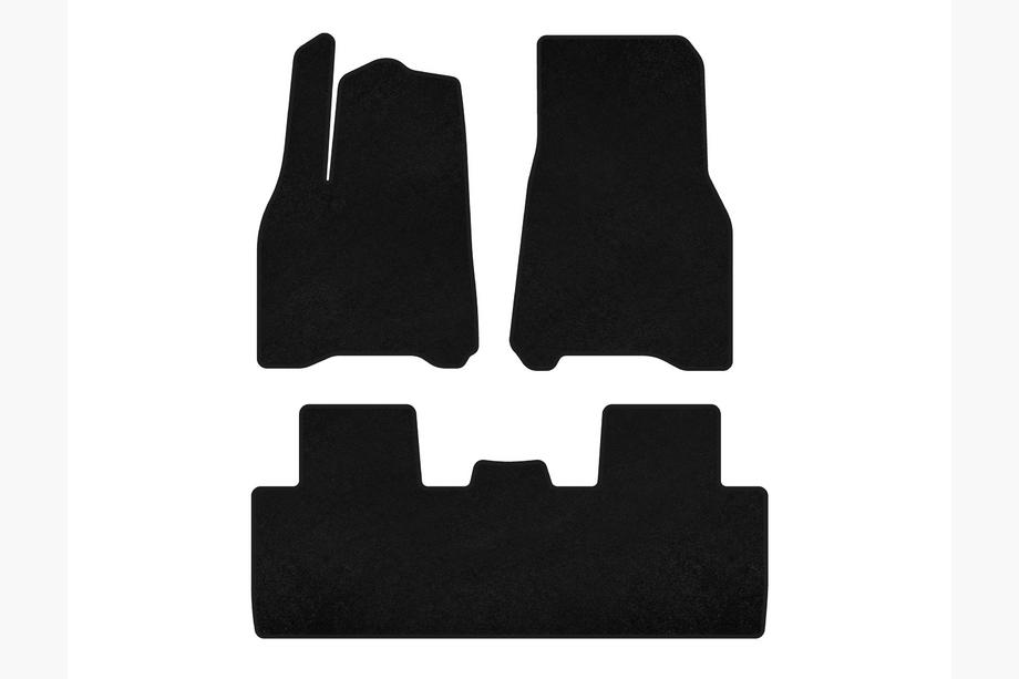 Tesla Model Y 2020- Deluxe Textile Floor Mats (2020-2024, black) Photo 1